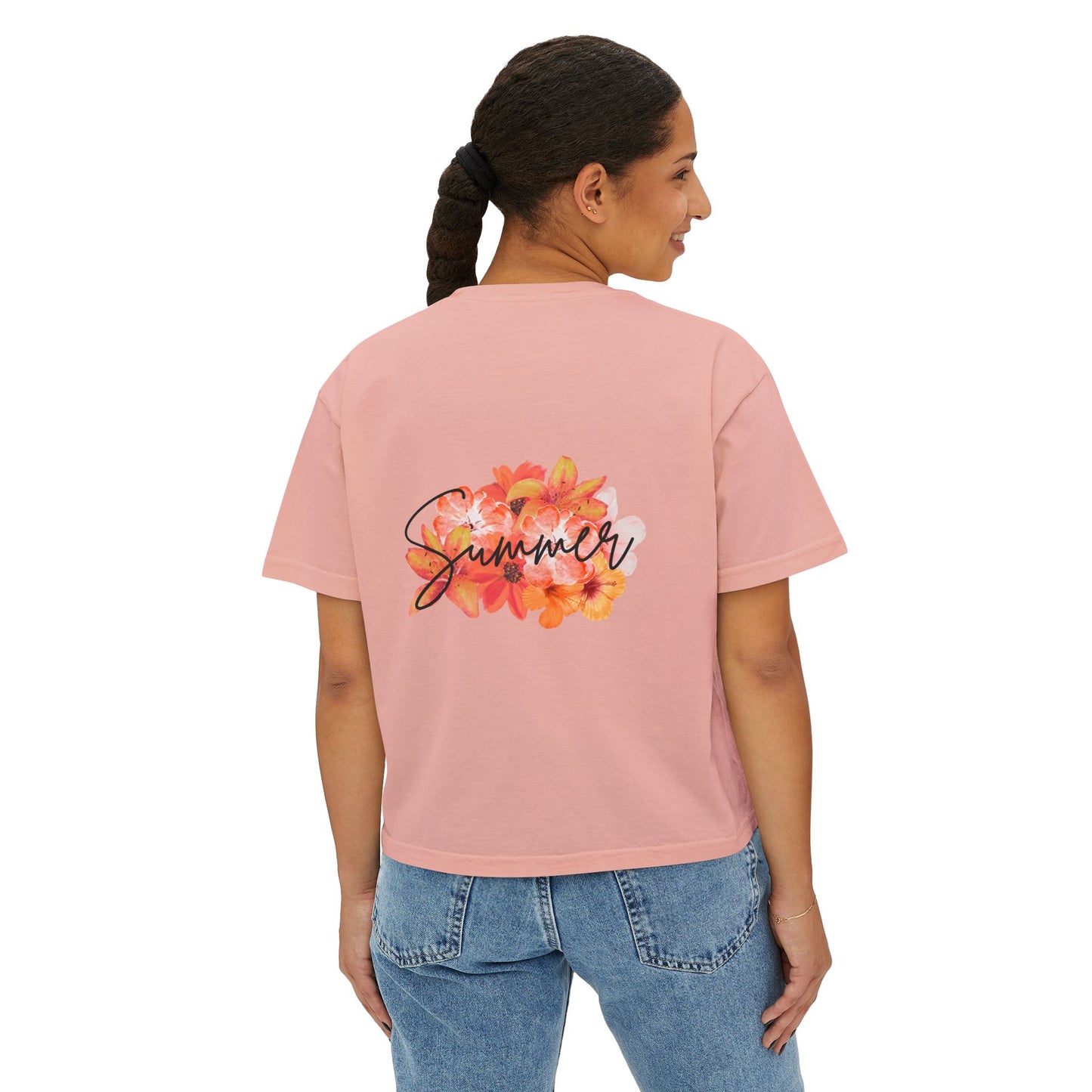 Summer Floral Women's Boxy Tee