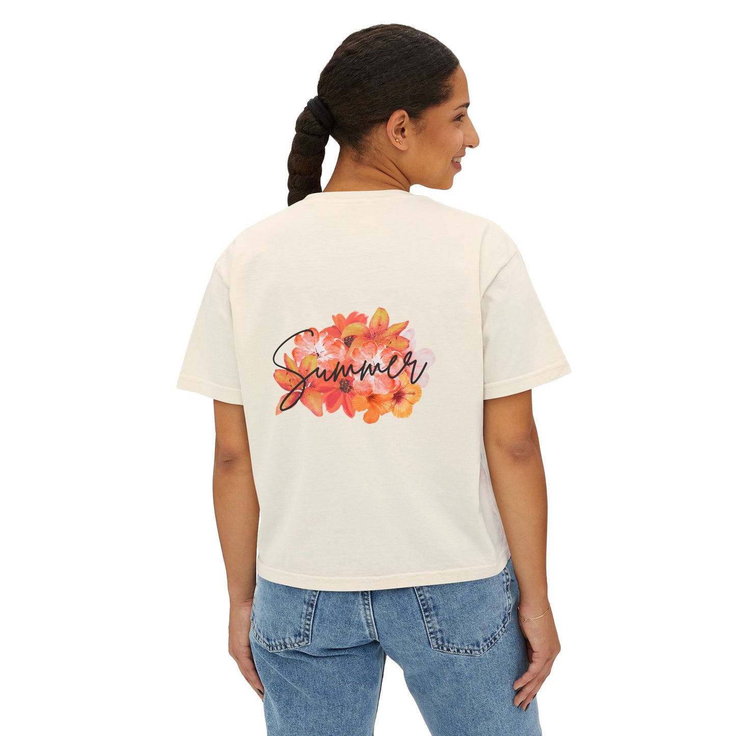 Summer Floral Women's Boxy Tee