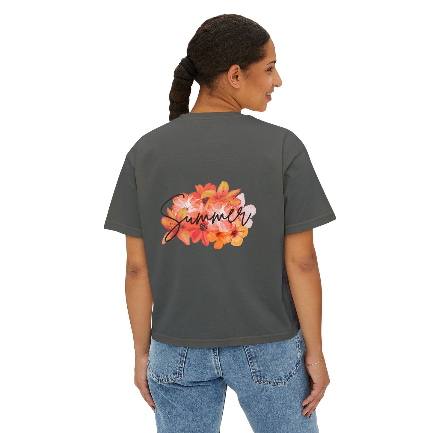 Summer Floral Women's Boxy Tee